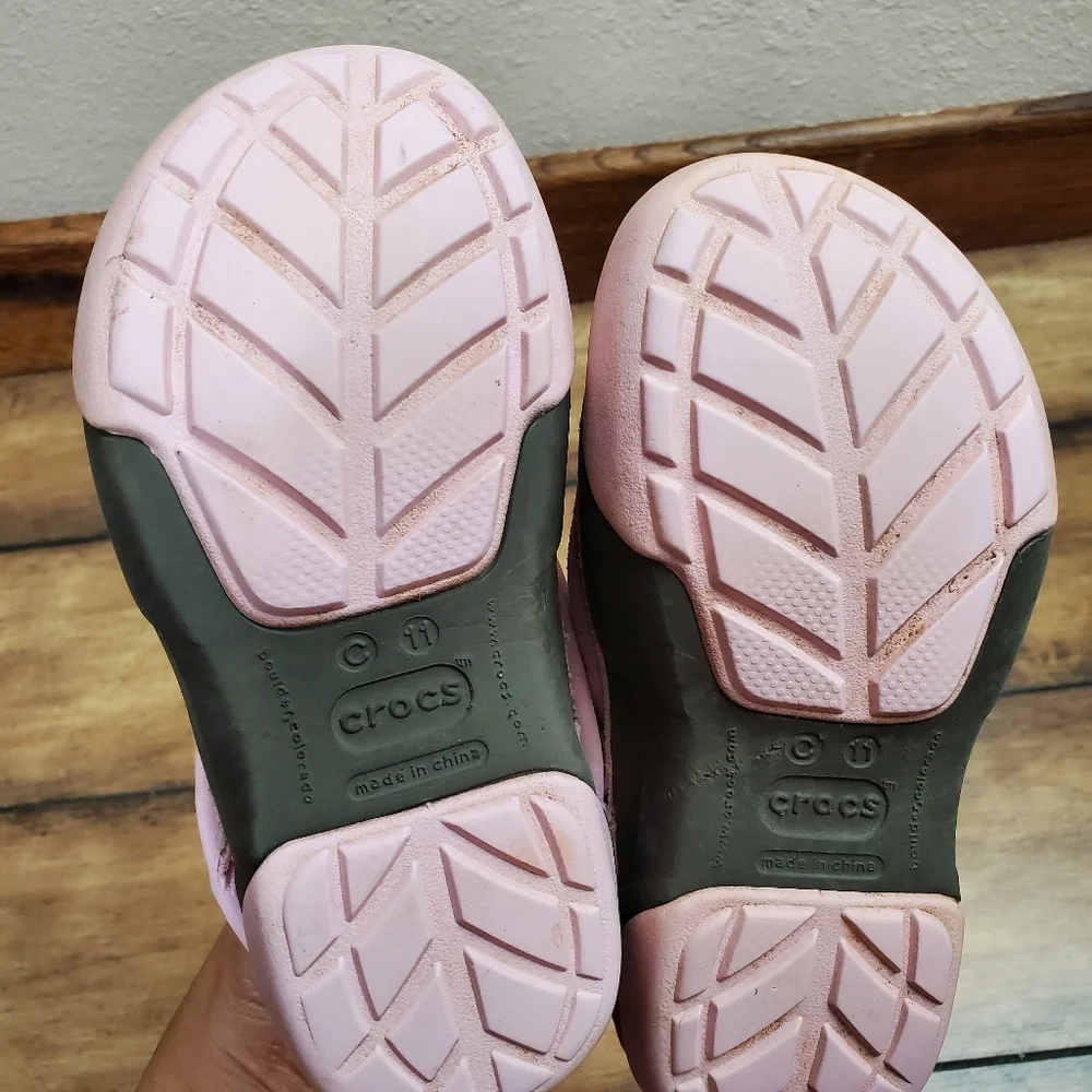 Crocs Blitzen toddler girl slip on shoes Pink Size C11